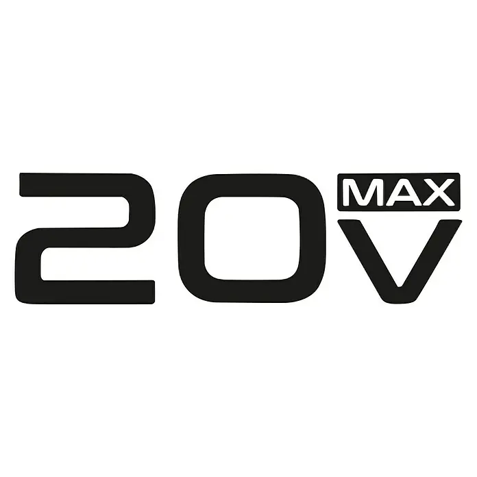Skil PWRCore 20V Akku 3102 AA - 20 V, 2,5 Ah - Die Abbildung zeigt das Logo "20V MAX", das auf Akku-betriebene Werkzeuge hinweist und ihre maximale Spannung hervorhebt.