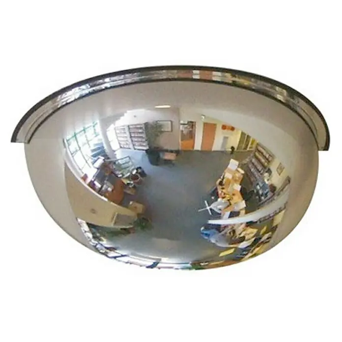 Espejo de seguridad MS180 - Diámetro: 650 mm, Visión de 180° - Espejo de seguridad convexo que ofrece una vista angular amplia para la vigilancia en tiendas y la prevención de robos.