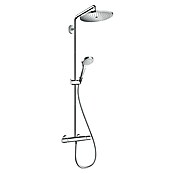 Hansgrohe Überkopfbrausen-Set Croma Select S Showerpipe 280 (Mit Thermostatarmatur, Lochabstand: 103,8 cm, Anzahl Funktionen: 3, Chrom)