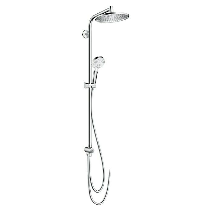 Hansgrohe Duschsystem Crometta S Showerpipe 240Lochabstand: 104,2 cm, Anzahl Strahlarten: 2 Stk., Chrom Front View