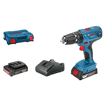 Bosch Professional  Set taladro atornillador percutor de batería GSB 18V-21 + GDR 18V-160