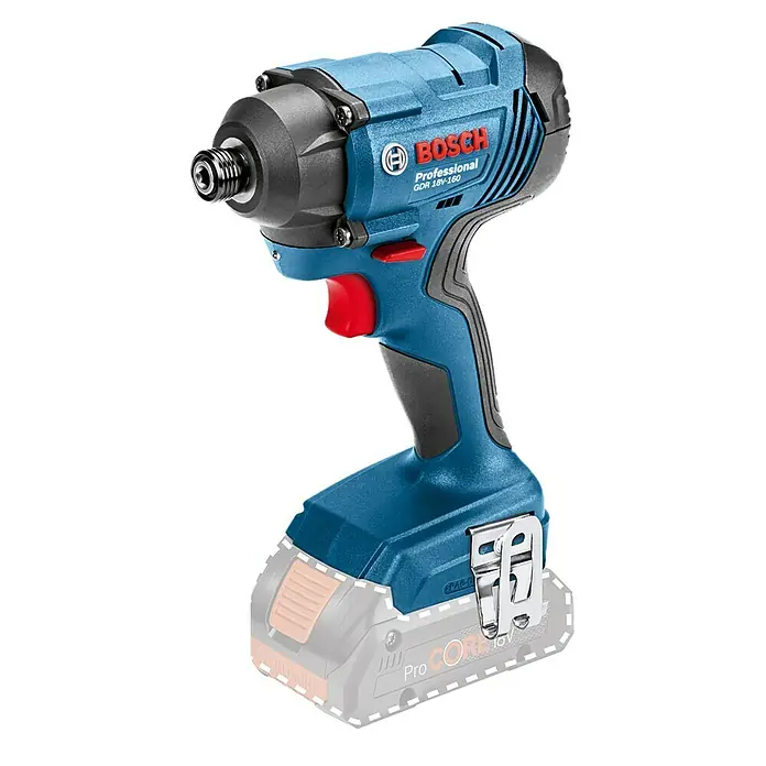Bosch Professional Set taladro atornillador percutor de batería GSB 18V-21 + GDR 18V-160 - 18 V, Iones de litio, 2 Ah, 2 baterías - Atornillador de impacto a batería Bosch Professional GDX 18V-180 con cuerpo azul, ideal para diversas aplicaciones.