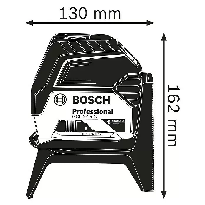 Bosch Professional Kombilaser GCL 2-15 G - Arbeitsbereich: Ca. 15 m