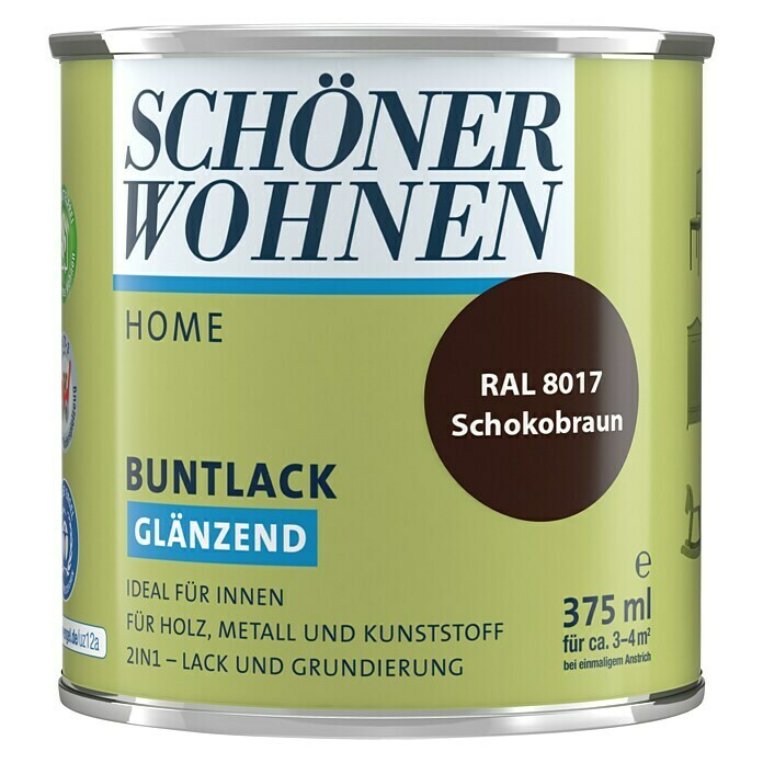 Schöner Wohnen DurAcryl Buntlack (Schokobraun, 375 ml, Glänzend)