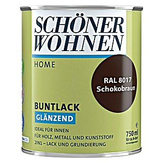 SCHÖNER WOHNEN-Farbe Home Buntlack (Schokobraun, 750 ml, Glänzend)