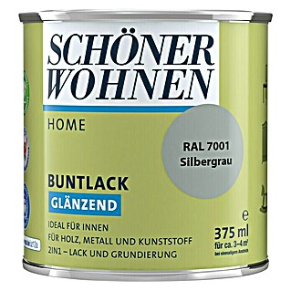 SCHÖNER WOHNEN-Farbe Home Buntlack (Silbergrau, 375 ml, Glänzend)