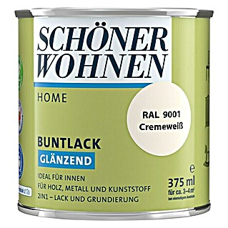 SCHÖNER WOHNEN-Farbe Home Buntlack (Cremeweiß, 375 ml, Glänzend)