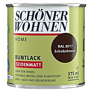 SCHÖNER WOHNEN-Farbe Home Buntlack RAL 8017 (Schokobraun, 375 ml, Seidenmatt)