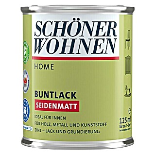 SCHÖNER WOHNEN-Farbe Home Buntlack (Schwarz, 125 ml, Seidenmatt)