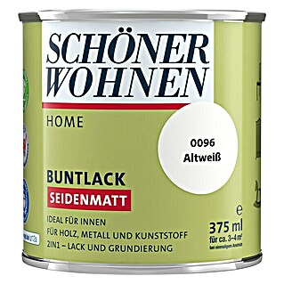 SCHÖNER WOHNEN-Farbe Home Buntlack (Altweiß, 375 ml, Seidenmatt)