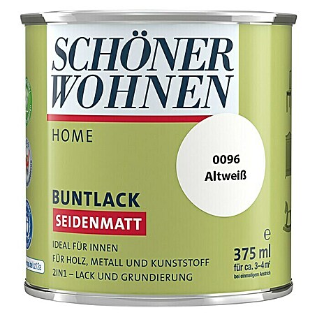 SCHÖNER WOHNEN-Farbe Home Buntlack (Altweiß, 375 ml, Seidenmatt)