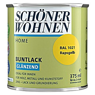 SCHÖNER WOHNEN-Farbe Home Buntlack (Rapsgelb, 375 ml, Glänzend)