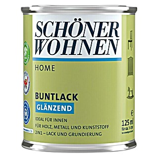 SCHÖNER WOHNEN-Farbe Home Buntlack (Reinweiß, 125 ml, Glänzend)