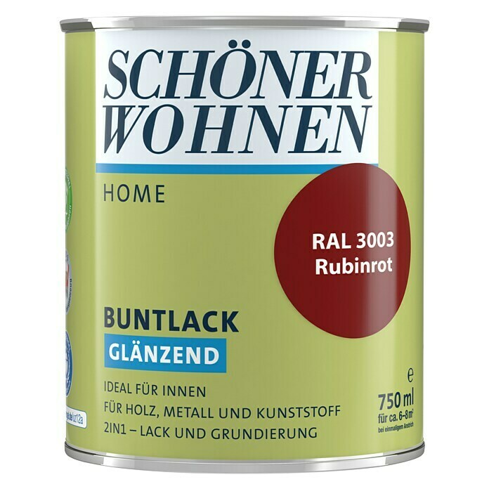 Schöner Wohnen DurAcryl Buntlack (Rubinrot, 750 ml, Glänzend)