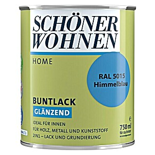 SCHÖNER WOHNEN-Farbe Home Buntlack (Himmelblau, 750 ml, Glänzend)