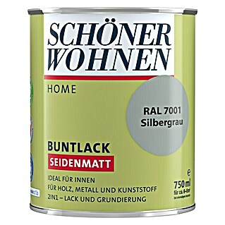 SCHÖNER WOHNEN-Farbe Home Buntlack (Silbergrau, 750 ml, Seidenmatt)