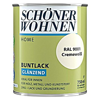 SCHÖNER WOHNEN-Farbe Home Buntlack (Cremeweiß, 750 ml, Glänzend)