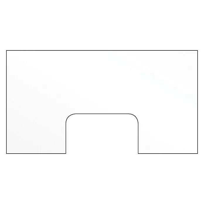 Room Plaza Hygieneschutzglas mit Durchreiche - 800 x 500 mm, Einscheibensicherheitsglas (ESG)