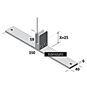 Room Plaza Standfuß (350 x 40 mm, Edelstahl, Passend für: Room Plaza Hygieneschutzglas)