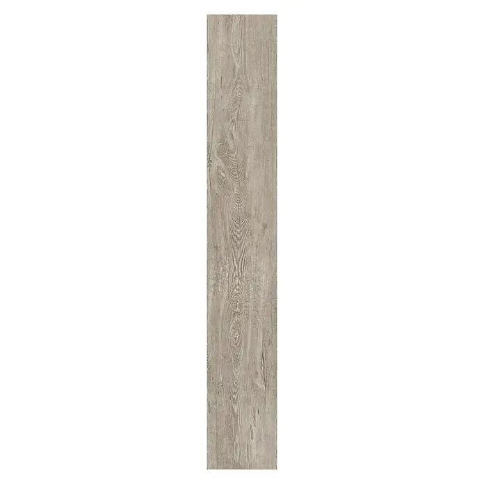 Decolife Vinylboden Comfort - Winter Pine, Landhausdiele, 1.220 x 185 x 10,5 mm - Nahaufnahme einer einzelnen Diele aus hellem Holz mit Maserung, ideal für Bodenbeläge oder Wandverkleidungen.