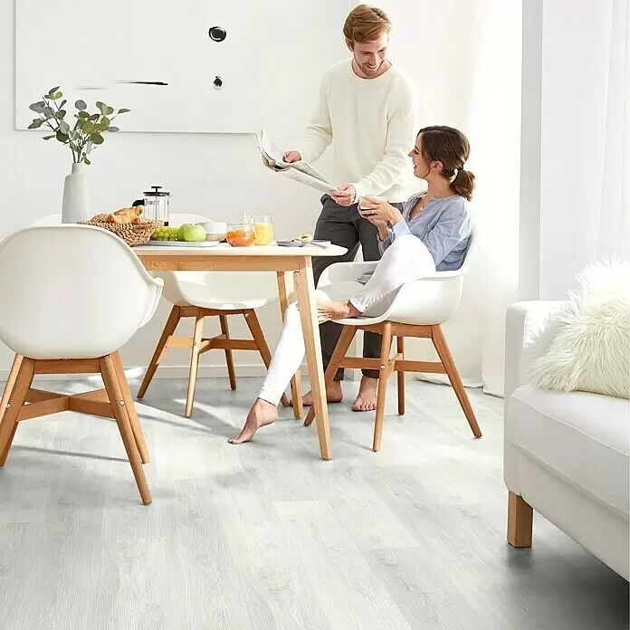 Decolife Vinylboden Comfort - Glacial Oak, Landhausdiele, 1.220 x 185 x 10,5 mm - Stimmungsaufnahme