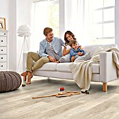 Decolife Vinylboden Ivory Washed Oak (1.220 x 185 x 10,5 mm, Landhausdiele)