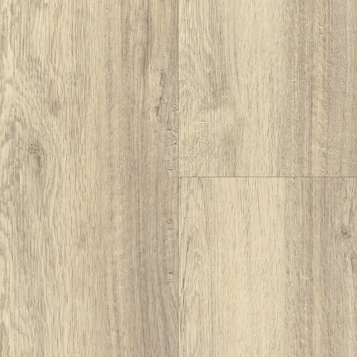 Decolife Designboden - Oak Baltic, Landhausdiele, 1.220 x 185 x 10,5 mm - Bild einer hellen Holzstruktur, die eine natürliche und robuste Optik vermittelt, ideal für Fußböden oder Wandverkleidungen.