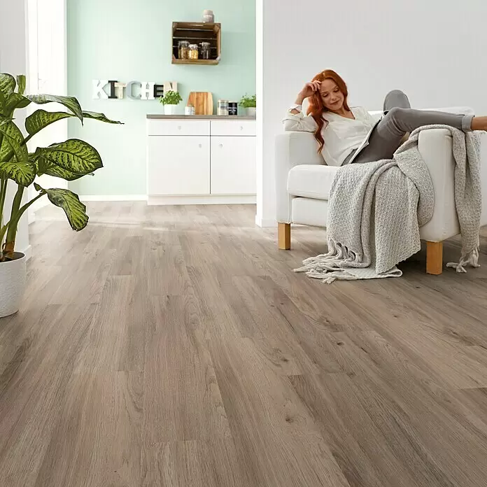 Decolife Designboden - Ash Oak, Landhausdiele, 1.220 x 185 x 10,5 mm - Stimmungsaufnahme