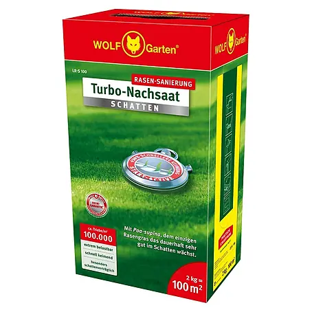 Wolf-Garten  Nachsaat-Rasen L-RS 100 Turbo Schatten