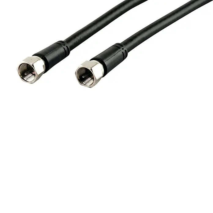 Schwaiger SAT-Anschlusskabel HQ - 1,5 m, Schwarz, 90 dB, F-Stecker - Koaxialkabel mit F-Steckern für hochauflösende Bild- und Tonübertragung. Ideal für TV- und Satellitenempfang mit optimaler Signalqualität.
