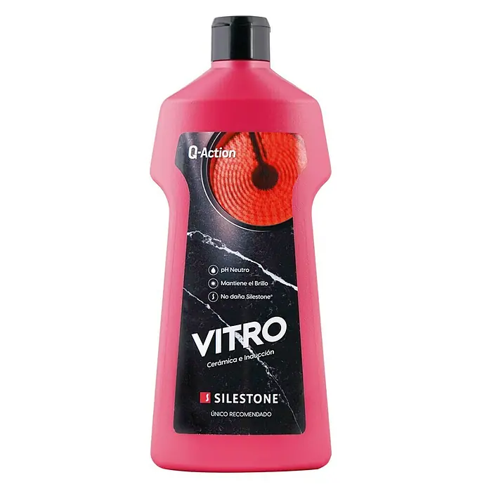 MPL Limpiador para zona de cocción Vitro crema - 500 ml, Botella, Específico para: Silestone - Una botella de Q-Action Vitro limpiador de cerámica e inducción de Silestone, especial para placas vitrocerámicas y cocinas de inducción.