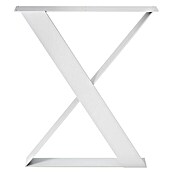 Pata para muebles Aspa (L x An x Al: 71 x 8,5 x 58 cm, Capacidad de carga: 150 kg, Blanco)