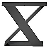 Pata para muebles Aspa (L x An x Al: 38 x 8,5 x 38 cm, Capacidad de carga: 150 kg, Negro)