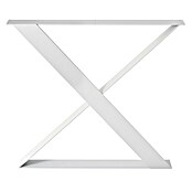 Pata para muebles Aspa (L x An x Al: 71 x 8,5 x 78 cm, Capacidad de carga: 150 kg, Blanco)