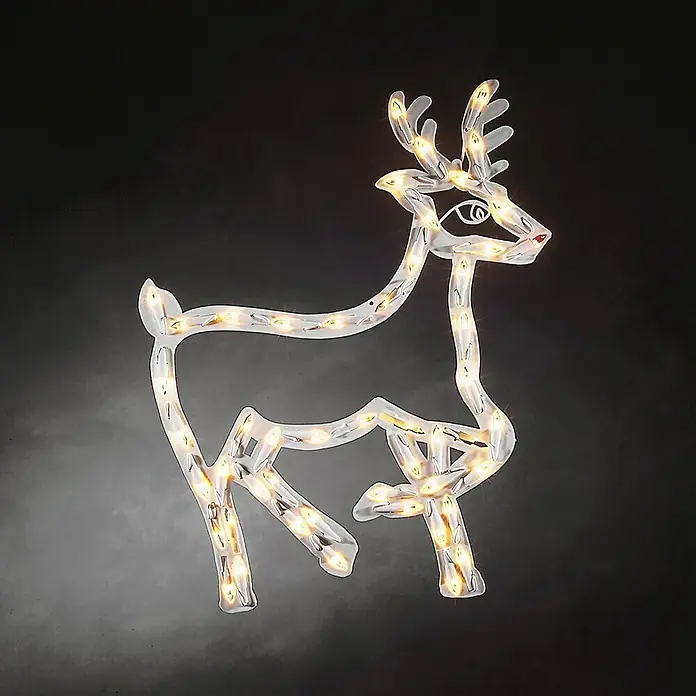 Konstsmide LED-Lichtschlauch Rentier - Warmweiß, IP20 - Weihnachtliche Dekoration: Umriss eines Rentiers, beleuchtet mit warmweißen Lichtern, ideal für festliche Stimmung im Innen- und Außenbereich.