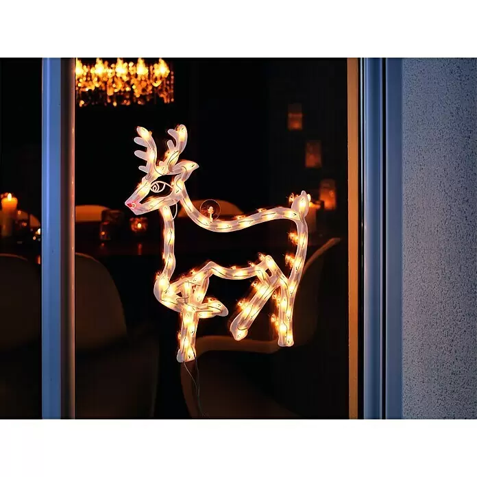 Konstsmide LED-Lichtschlauch Rentier - Warmweiß, IP20 - Stimmungsaufnahme