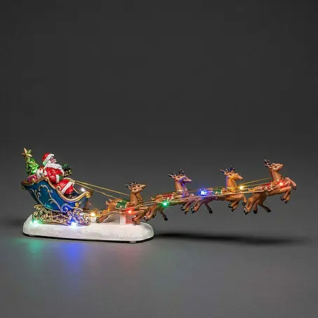 Konstsmide  LED-Szenerie Weihnachtsmann/Rentiere