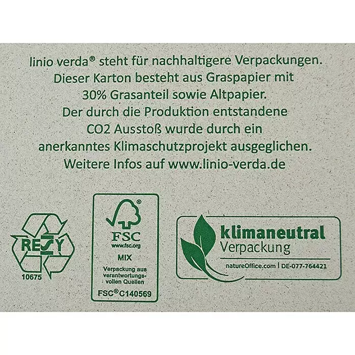 PackMann linio verda® Verpackungskarton - L x B x H: 300 x 220 x 150 mm - Detailaufnahme