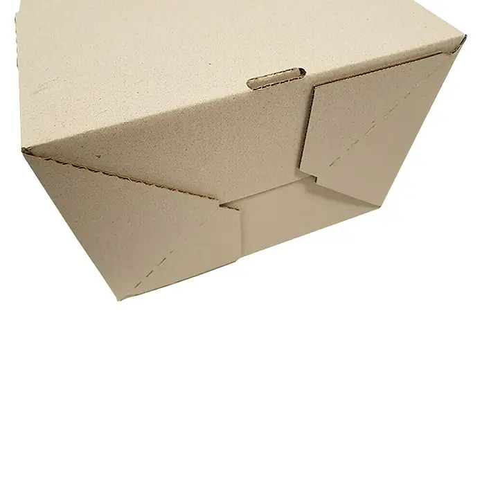 PackMann linio verda® Verpackungskarton - L x B x H: 300 x 210 x 150 mm - Nahaufnahme einer ungebleichten Pappschachtel, die ihre Textur und einfache Struktur hervorhebt.