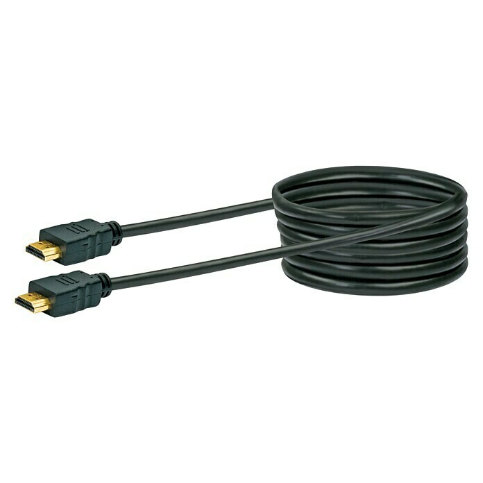 Schwaiger HDMI-Kabel3 m, Schwarz, 10,2 Gbit/s Front View