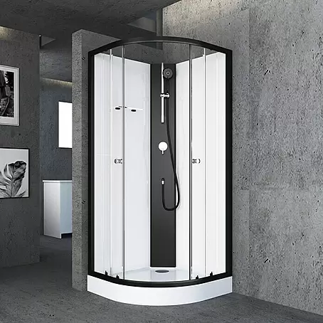 Aurlane Cabina de ducha completa Black Sea