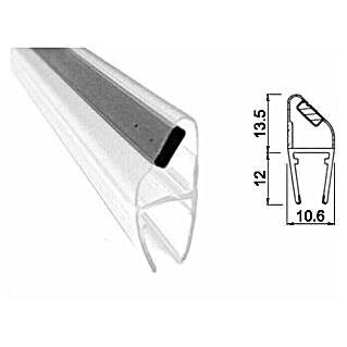Perfil de sellado magnético cuña S (200 x 1,06 x 2,55 cm, Transparente)