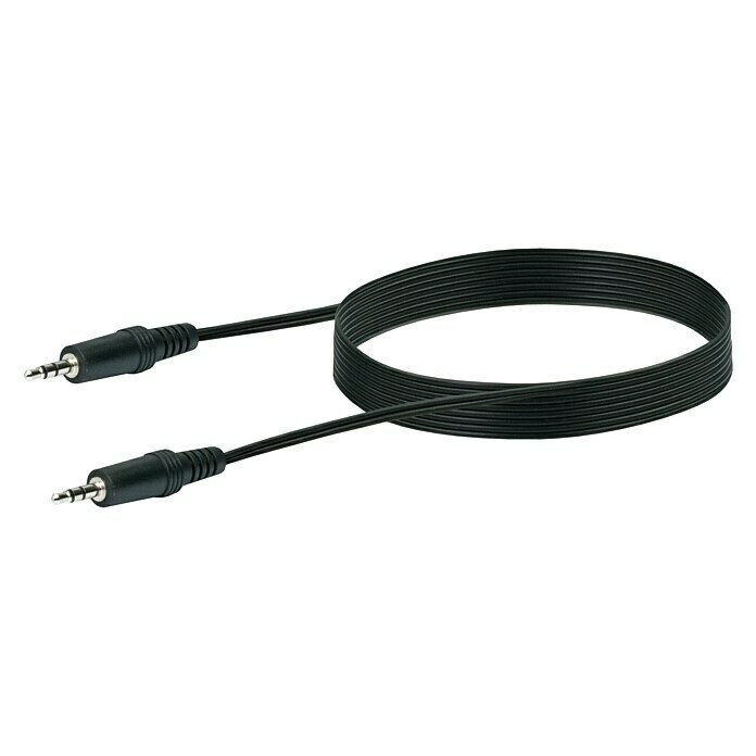 Schwaiger Audio-Kabel2 x Klinkenstecker 3,5 mm, Schwarz, 1,5 m Front View