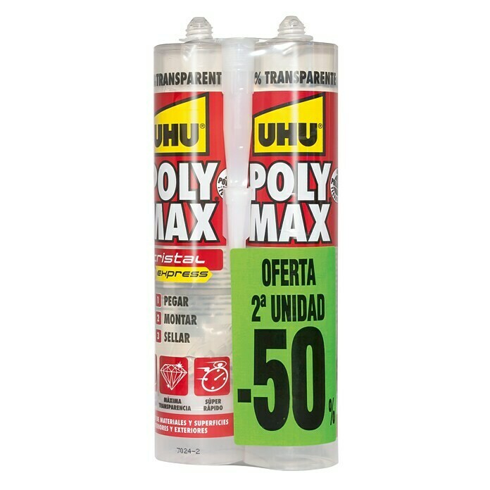 UHU Adhesivo para montaje Poly Max cristal express Pack