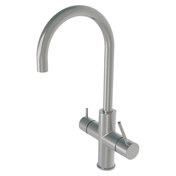 Kokendwaterkraan ACE BOIL 3 in 1, rond (Roestvrij staal, Mat) | BAUHAUS