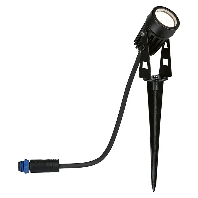 Paulmann Plug & Shine LED-Gartenspot - Erdspieß, Höhe: 26 cm - Schwarzer LED-Gartenstrahler mit Erdspieß und Anschlusskabel für den Außenbereich. Ideal für die Gartenbeleuchtung.
