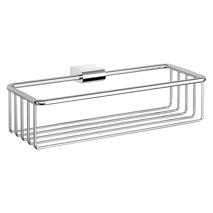 Zack Atore Duschkorb - 14,4 x 28,8 x 7,7 cm, Edelstahl, Edelstahl - Elegantes, verchromtes Duschregal zur praktischen Aufbewahrung von Duschutensilien. Das moderne Design fügt sich nahtlos in jedes Badezimmer ein.