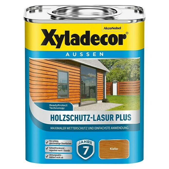 Xyladecor Holzschutzlasur Plus (Kiefer, 750 ml, Seidenmatt)