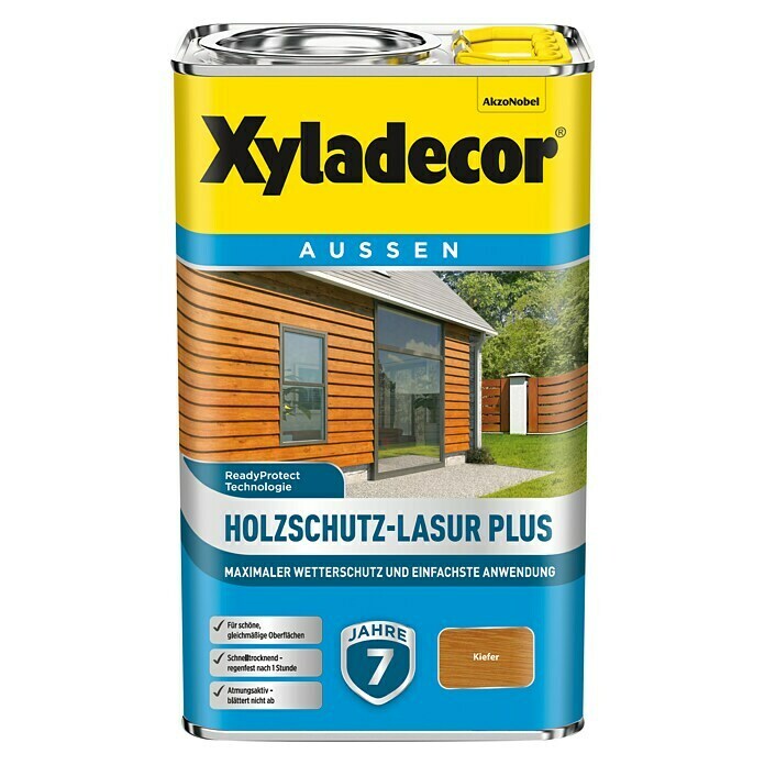 Xyladecor Holzschutzlasur Plus (Kiefer, 2,5 l, Seidenmatt)