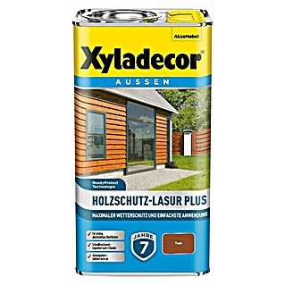 Xyladecor Holzschutzlasur Plus (Teak, 4 l, Seidenmatt)